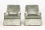 Contemporary Baker Gray Velvet Upholstered Chairs and Ottoman For Sale - Image 3 of 12
