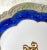 French 1920s Limoges Elite France “s. Keiner” Hand Painted Plate - Cobalt Blue Band, Gold Monogram Center, Pearlescent Finish on Rim, Scalloped For Sale - Image 3 of 8