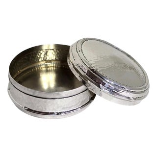 Edwardian Arts and Crafts Sterling Silver Trinket Box from Marples & Co., 1906 For Sale