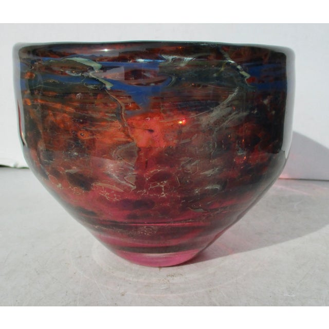 French Art Glass Bowl Circa 1980s' For Sale - Image 4 of 9
