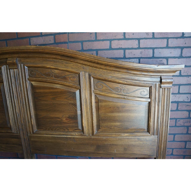 English Ethan Allen Royal Charter Oak King Bed For Sale - Image 3 of 8