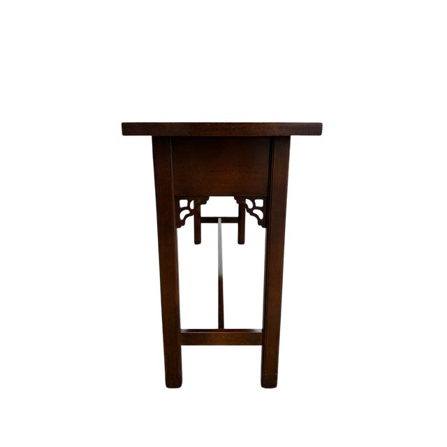 1970s Ethan Allen Knob Creek Burled Wood Console Table For Sale - Image 9 of 18