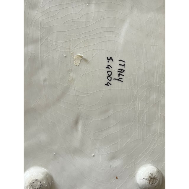 1950s Italian Handmade White Ceramic Jardinier Cache Pot Planter With Trellis (Treillage) Design For Sale - Image 9 of 9