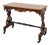 Victorian Walnut Side Table with Inlaid Top and Pierced Scroll Ends, England, 1870 For Sale
