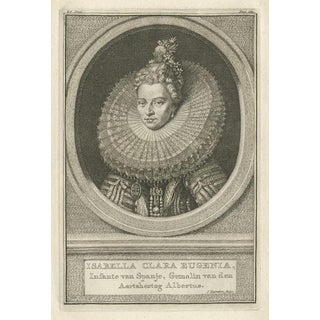 I. Tirion, Portrait of Isabella Clara Eugenia, Paper For Sale