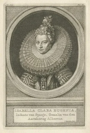 I. Tirion, Portrait of Isabella Clara Eugenia, Paper