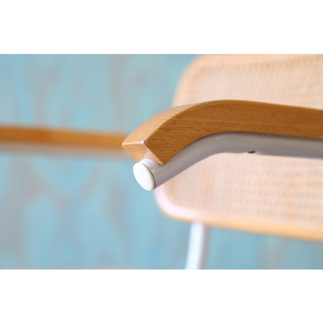 Vintage 1980s Italian Cesca Cane Armchairs - A Pair After Knoll MCM Marcel Breuer For Sale - Image 9 of 13