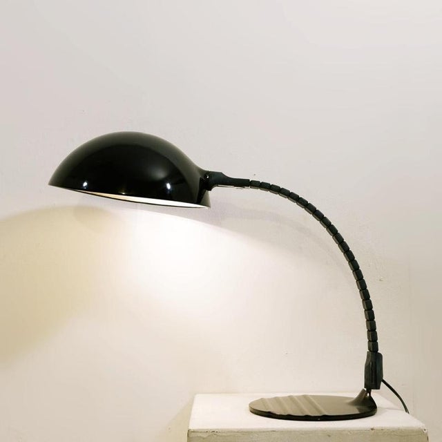 Black Model 660 Table Lamp by Elio Martinelli for Martinelli Luce For Sale - Image 5 of 12