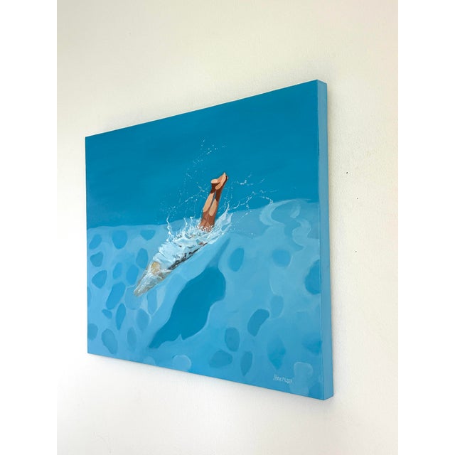 Textile "Connecting the Dots" Original Modern Oil Painting, by Jennifer Hohlfelder For Sale - Image 7 of 10