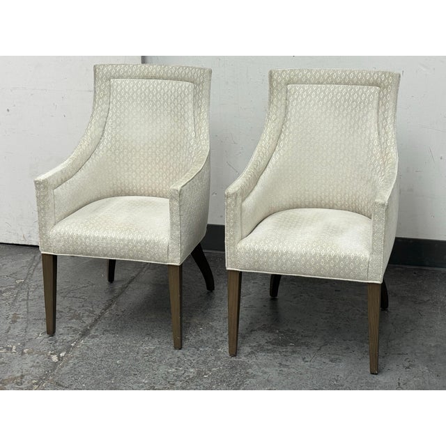 Custom Design Slope Arm Chairs, Pair For Sale - Image 12 of 12