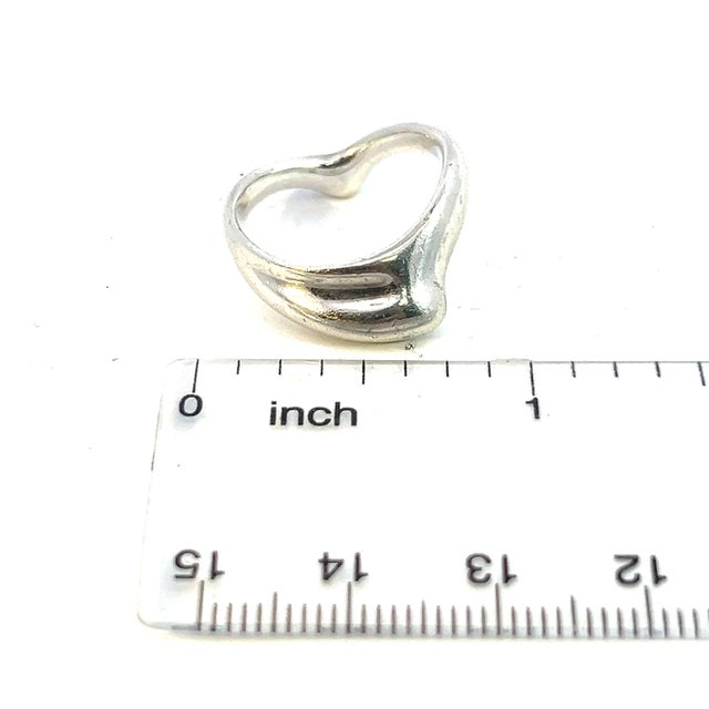 Silver 1990s Tiffany & Co Estate Wave Ring By Elsa Peretti Size 6 Sterling Silver, Size 6 For Sale - Image 8 of 8