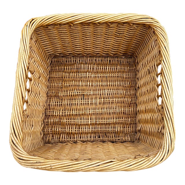 Large Woven Wicker Storage Basket For Sale