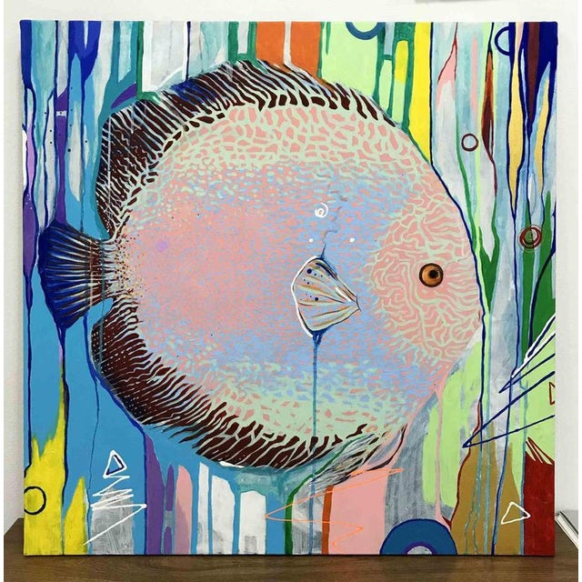 Alessandro Filetti, Pesce, 2013, Acrylic Painting on Canvas For Sale - Image 8 of 8