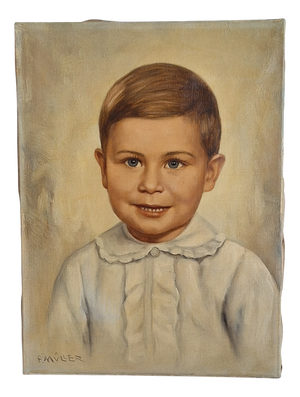 F. Müller, Portrait of a Boy, 1956, Oil on Canvas