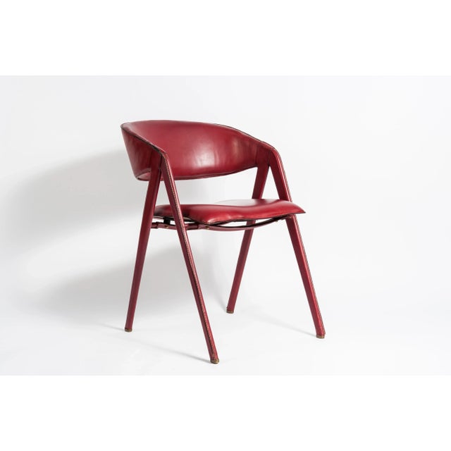 Animal Skin Vintage Office Chair by Jacques Adnet For Sale - Image 7 of 7