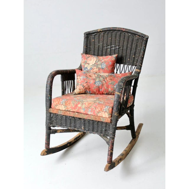 Antique Wicker Rocking Chair For Sale - Image 13 of 13