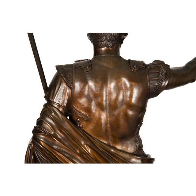 Italian Grand Tour Bronze Sculpture “Augustus Prima Porta” by Boschetti Ca. 1870 For Sale - Image 15 of 17
