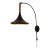 Mid Century Modern Lodi Wall Sconce - Matte Black & Walnut, Plug-In For Sale