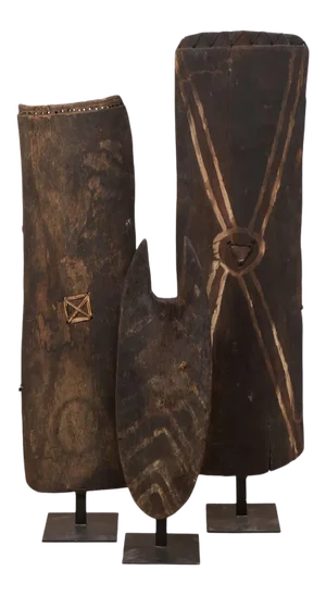 Vintage Collection of Oceanic Shields (Tall), Papua New Guinea- Set of 3