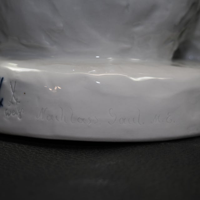 Meissen White Glazed Seated Bear A1066 Porcelain Figurine by August Gaul For Sale - Image 9 of 12