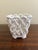 French Country French Country White Ceramic Woven Rope Cachepot Basket For Sale - Image 3 of 8