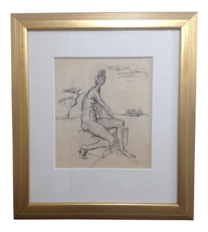 Ernst Stolz Charcoal Drawing