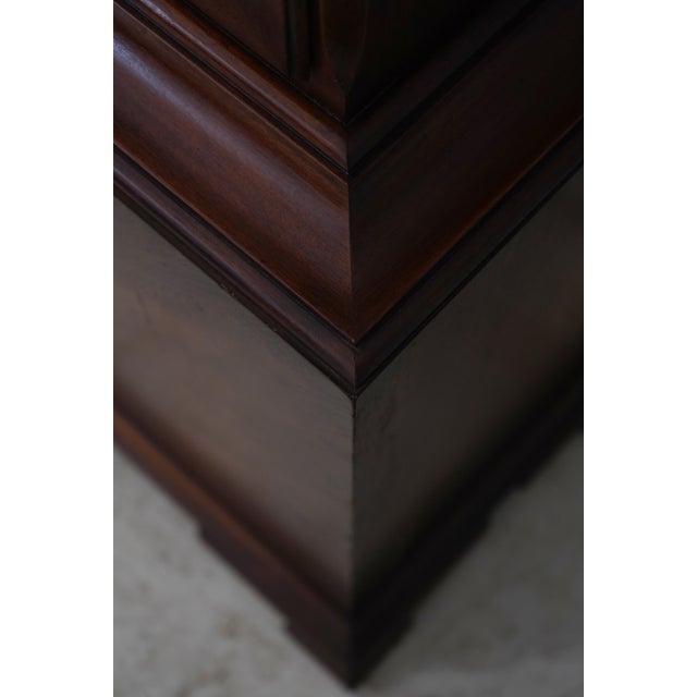 Colonial Mahogany Grandfather Hall Clock For Sale - Image 12 of 18