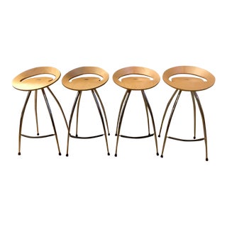 Lyra Magis Natural Beech Bar Stools- Set of 4 For Sale