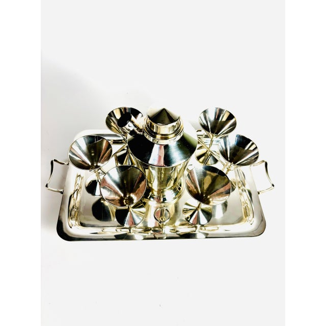 Early 20th Century Old English Silver-Plated Cocktail Set, Circa 1940 For Sale - Image 5 of 12