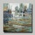 Reflection Waters: Sage green swamp scenery landscape painting on gallery wrap canvas. Painting extends to the sides....