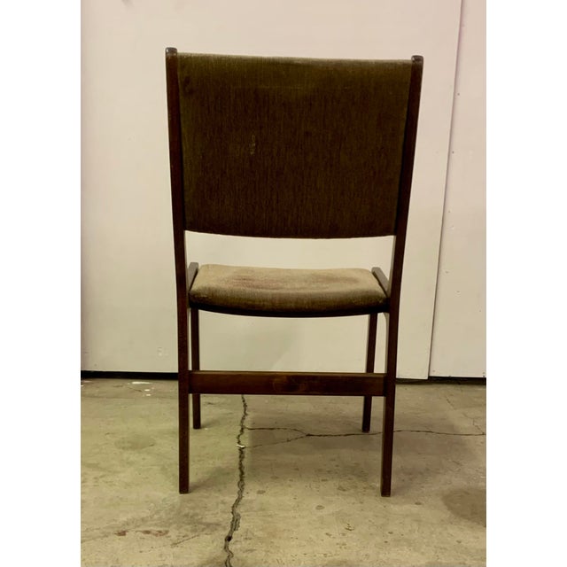 Brown Set of Six Dining Room Chairs Made in Dark Wood by Faarstrup From 1960s For Sale - Image 8 of 11