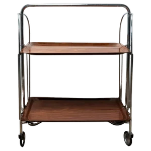 Plastic and Chrome-Plated Metal Bar or Food Cart, 1960s
