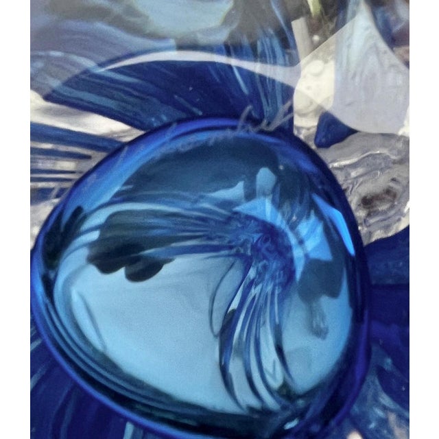 Twisted Sommerso Crystal Table Lamp from Val Saint Lambert, 1953 For Sale - Image 13 of 14