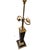 Art Nouveau Vintage Neoclassical Black Marble and Brass Table Lamp For Sale - Image 3 of 7