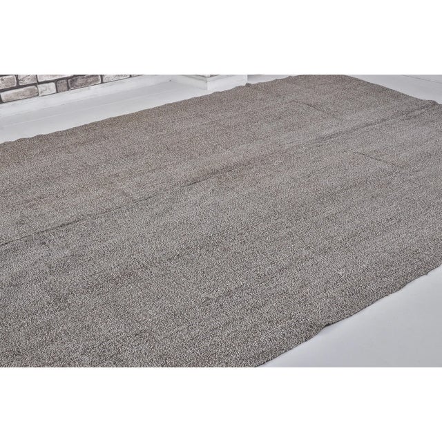Vintage Mid-Century Turkish Striped Kilim Rug With Muted Earth Tones For Sale In Phoenix - Image 6 of 10
