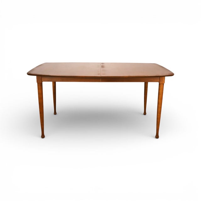 1960s United Furniture Vintage Mid Century Modern Dining Table With 3 Leafs C. 1960s For Sale - Image 5 of 10