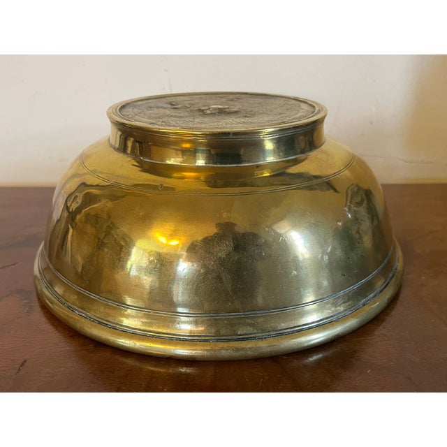 Antique 18th Century Dutch Brass Footed Fruit Bowl For Sale - Image 4 of 18
