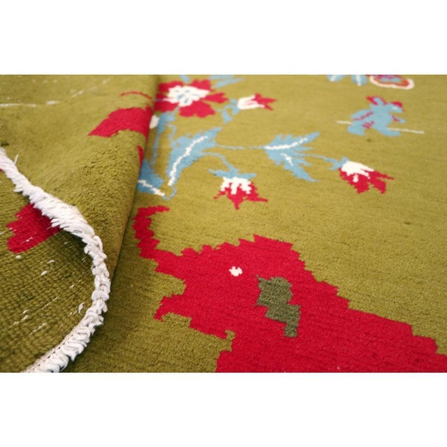 Galerie Shabab Collection Mid-20th Century Swedish Handmade Green Pictorial Rug With Elephants and Teddy Bears For Sale - Image 10 of 10