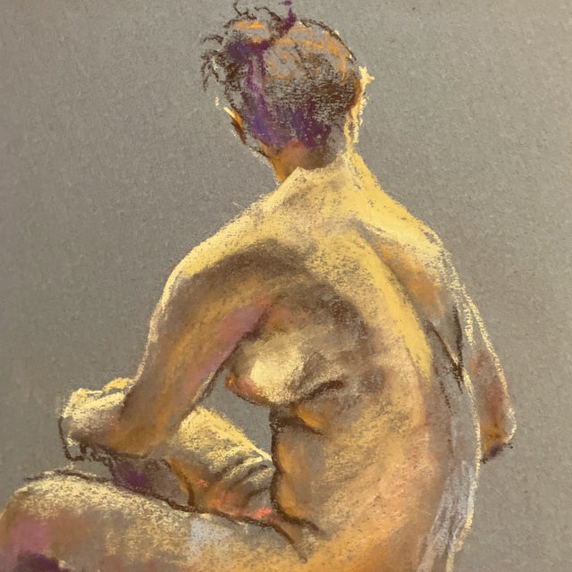 Original 12.75 x 19.75 pastel on gray paper unsigned dated lower right