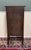 Antique English Arts & Crafts Oak Leaded Stained Glass Bookcase Cabinet c.1930s For Sale - Image 17 of 17