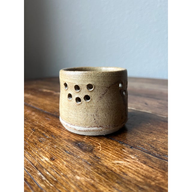 Traditional Studio Pottery Stoneware Votive Candle Holder/Small Bowl, Signed Lessenden For Sale - Image 3 of 10