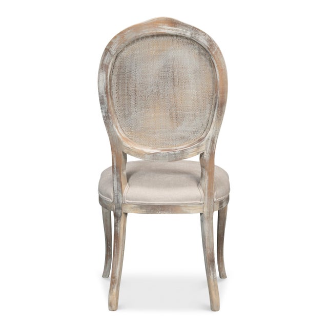 2020s Cane Back Dining Chairs in Gray Oak with Taupe Seats, Sets of 2 For Sale - Image 5 of 11
