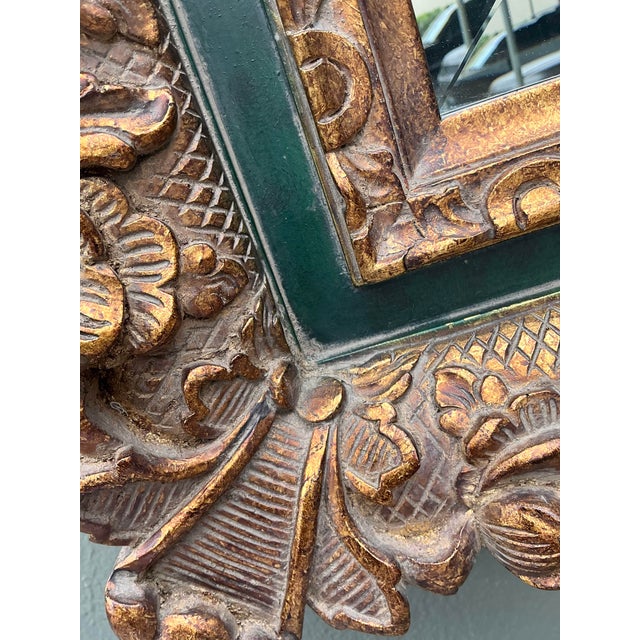 Vintage Gilt Tipped Beveled Mirror For Sale In West Palm - Image 6 of 12