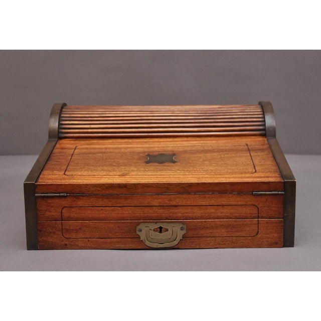 Mid 19th Century Antique Camphor Wood Writing Slope, 1840s For Sale - Image 5 of 14
