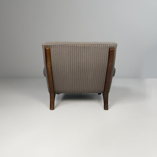 Tecno Set of Mid-Century Modern Italian Lounge Chair and Pouf by Eugenio Gerli for Tecno, 1960s For Sale - Image 4 of 18