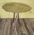 contemporary stainless steel end table made by Bernhardt, the Annabella series, large gingko leaf, fully textured yet flat...