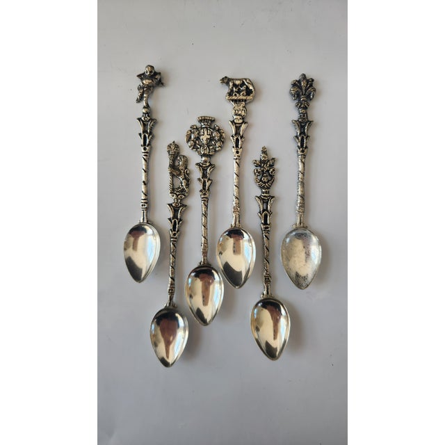 Mid 20th Century Italian Figural Silverplate Demitasse Spoons – Set of 6 For Sale - Image 14 of 15