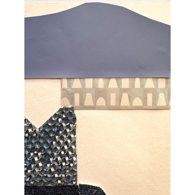 Abstract "Celestial Escapade 5" Original Mixed-Media Collage on Paper by Zac Woodiel For Sale - Image 3 of 9