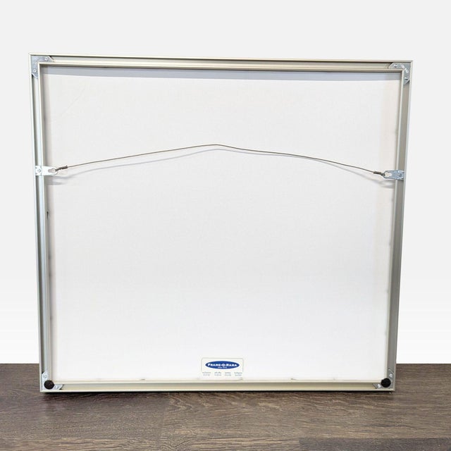 Original Asian ink painting on silk featuring a minimalist reed landscape with artist seal and calligraphy. Professionally...