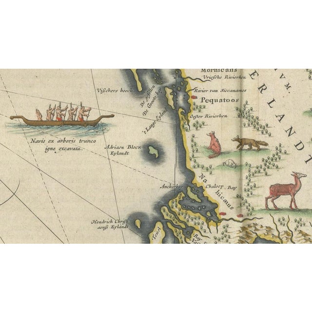 Antique New England Map, 1642 For Sale - Image 12 of 15